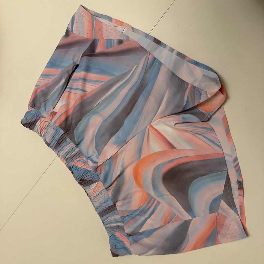 CALIA Pastel Marbled Women's Mid Rise Infinity Run Short